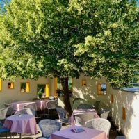 Gastgarten von Cafe Mancini